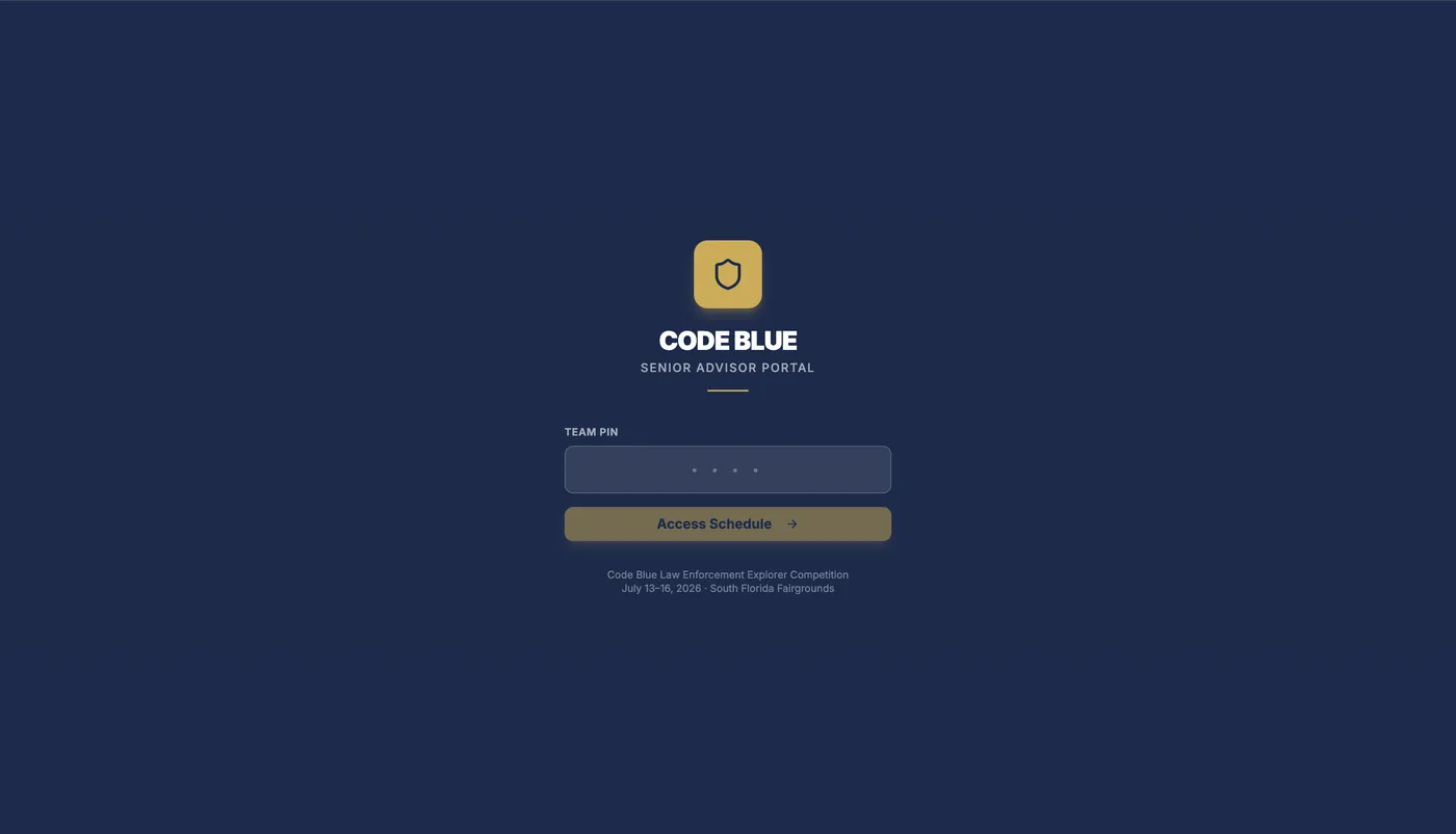 PIN-gated advisor portal